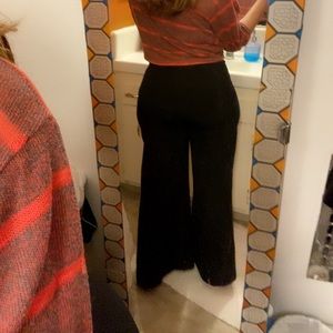 Max studio wide leg black trousers/pants size 6